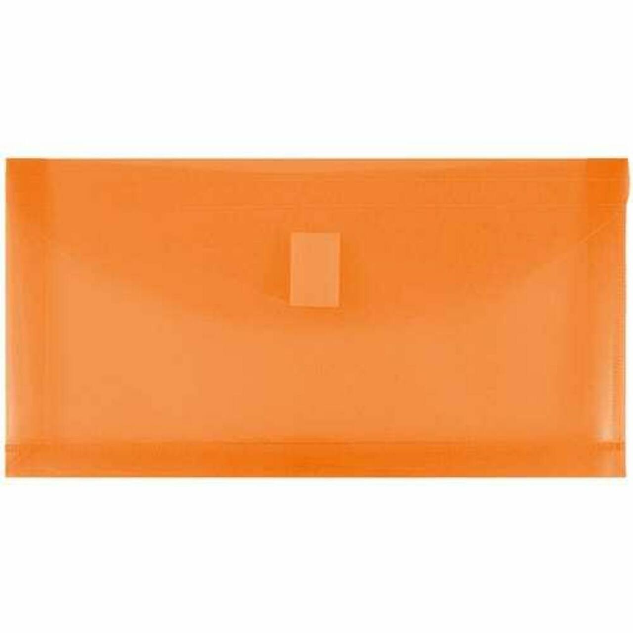 JAM Paper 5.25" x 10" Plastic #10 Hook & Loop Envelopes with 1" Expansion, 24ct.